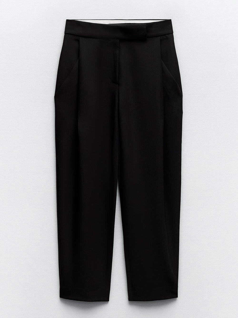 Women's Zara Black Cropped Dress Pants - Classic Tailored Fit